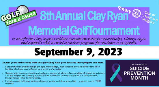 Clay Ryan Memorial Suicide Prevention Awareness Golf 2023